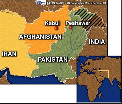 map pakistan afghan